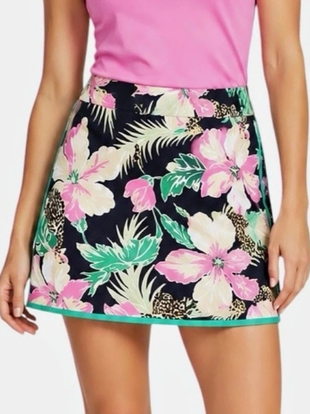 Polo Golf Ralph Lauren Floral Golf Skort in Navy & Pink Size 2